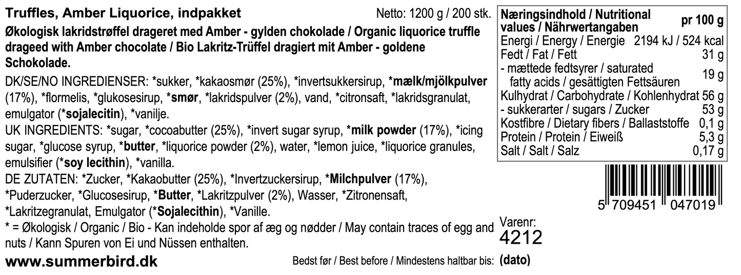 Liqourice Truffle flowpack fra Summerbird