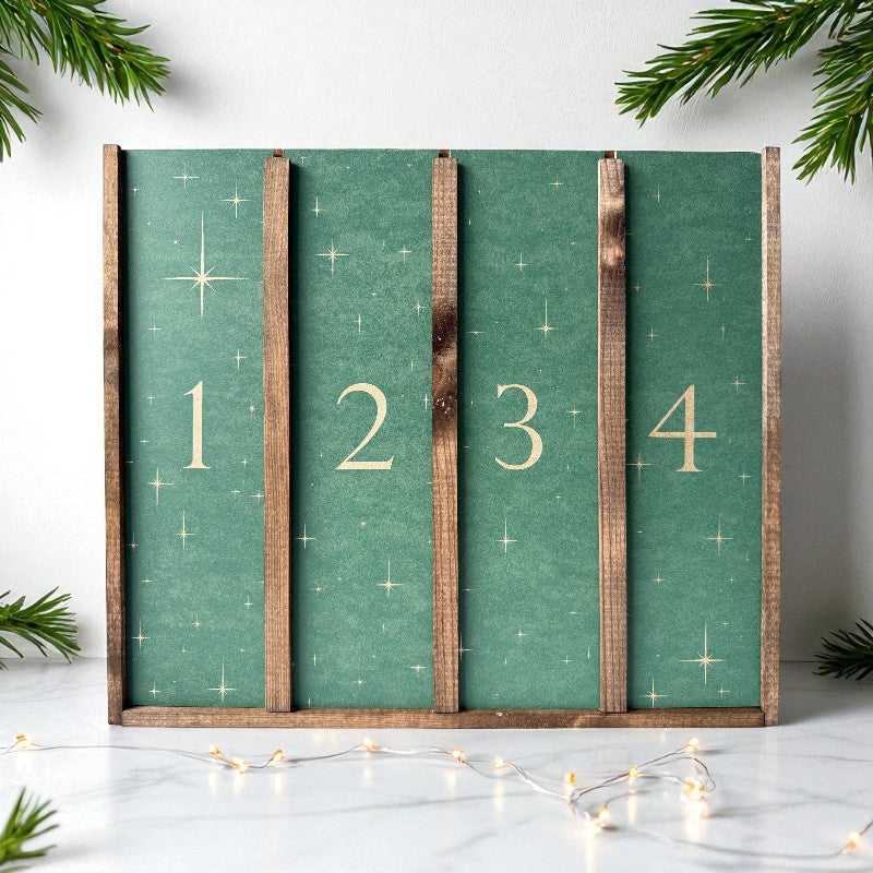 Eksklusiv adventskasse lavet i træ.