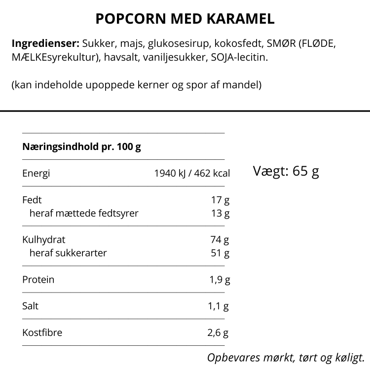 Popcorn med Karamel, No Crap