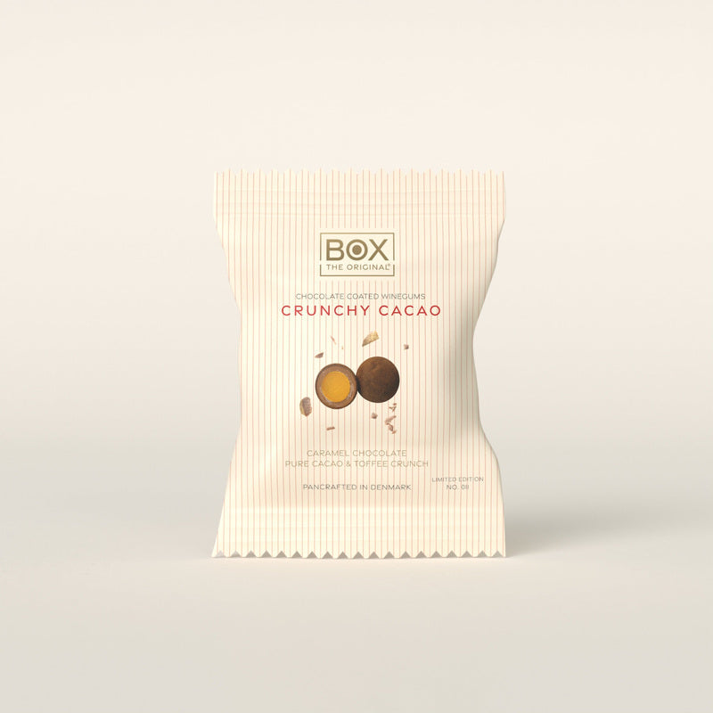 Crunchy Cacao vingummi med chokolade 15 g fra Box The Original