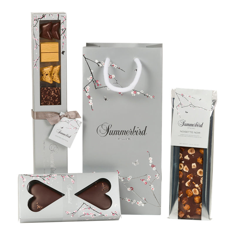 Julegavepose med chokolade fra Summerbird