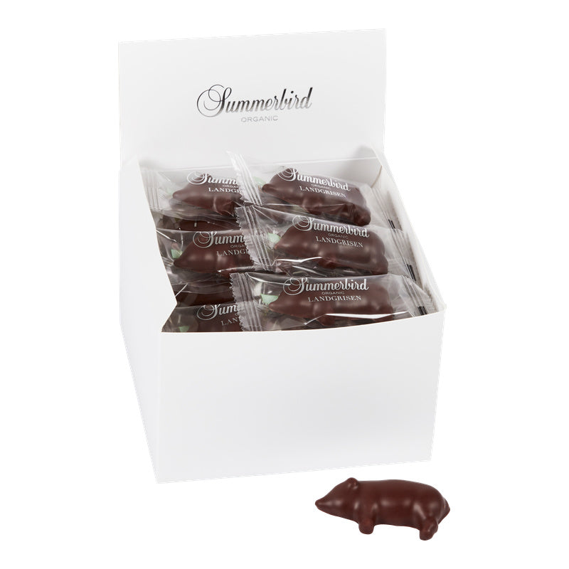 Marcipangris med mørk chokolade fra Summerbird