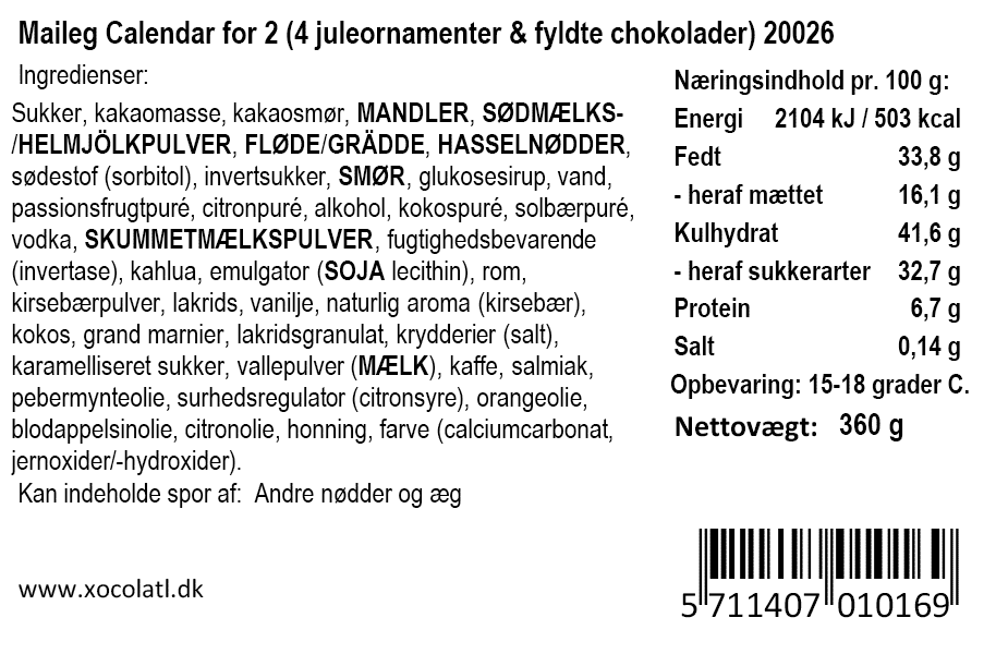 Xocolatl x Maileg julekalender – Chokolade og julepynt – visning 3