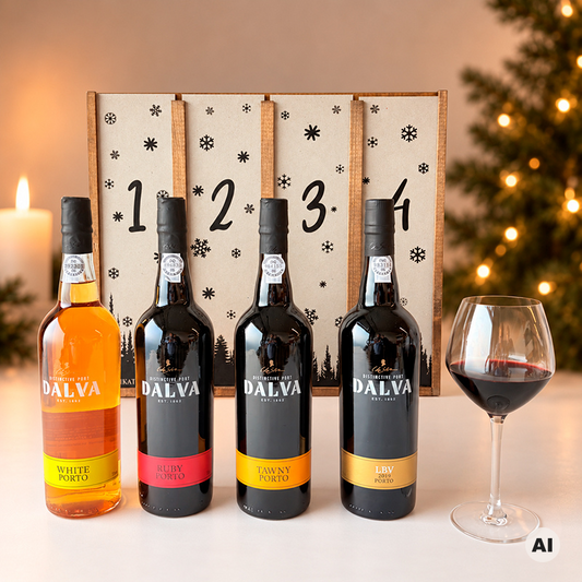 Adventskalender med portvin fra Dalva