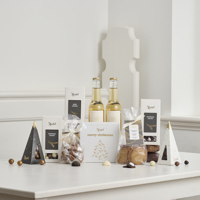 Julekasse med chokolade og smørkarameller til jul – Xocolatl Winternight