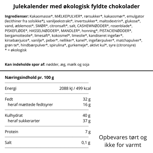 Anker Chokolade julekalender med fyldte chokolader – visning 2