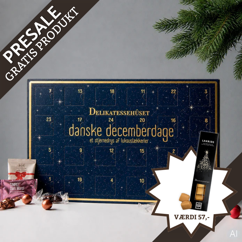 Danske Decemberdage julekalender 2026 med danske lækkerier