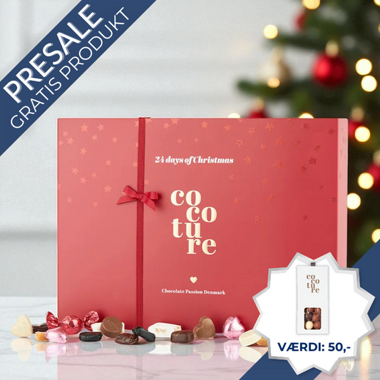 Cocoture Red Magic julekalender presale – eksklusiv chokoladekalender med gratis gave	