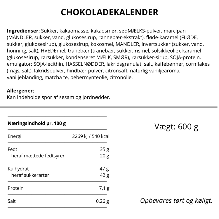 Simply Chocolate Simply for Sharing julekalender – visning 3