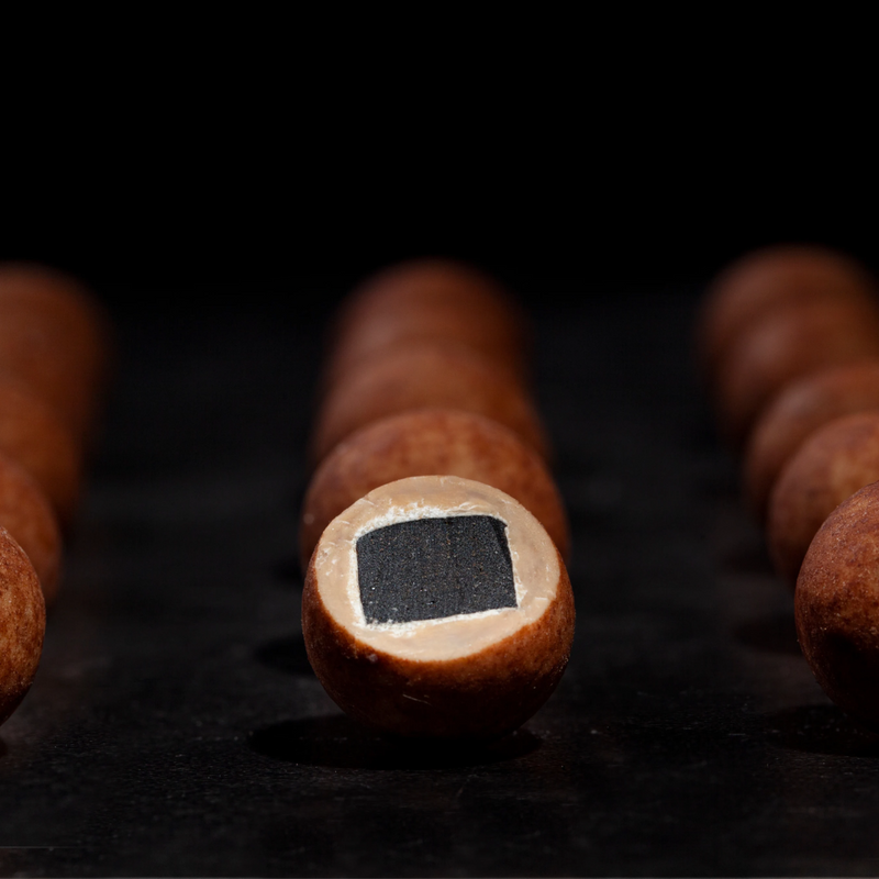 Bülow D – blød, sød lakrids med karamelliseret dulcechokolade og små stykker havsalt