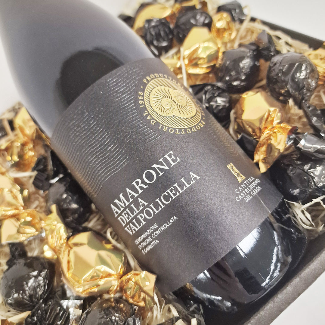 Gavekurv - vingave med Valpolicella Amarone og chokolade