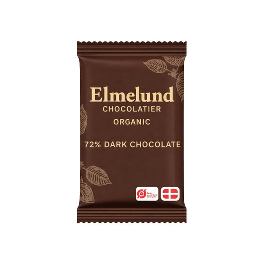 Økologisk mørk mini-chokolade fra Elmelund - enkeltindpakket 5 g