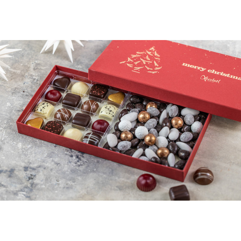 Xocolatl Merry Cherry 16 Dragé i juleæske på 340 g